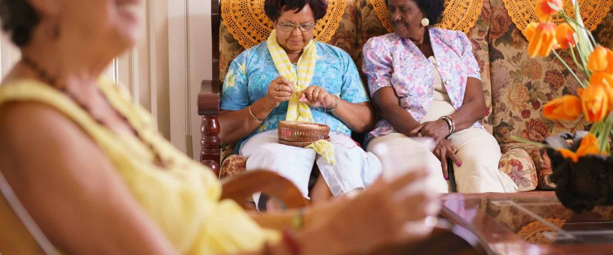 Senior Woman In Hospice Knitting Whool